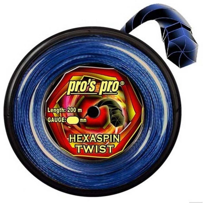 Corde De Tennis Hexaspin Twist 1,25 Mm - Bobine 200 M Rouge - Fabriquée En Allemagne